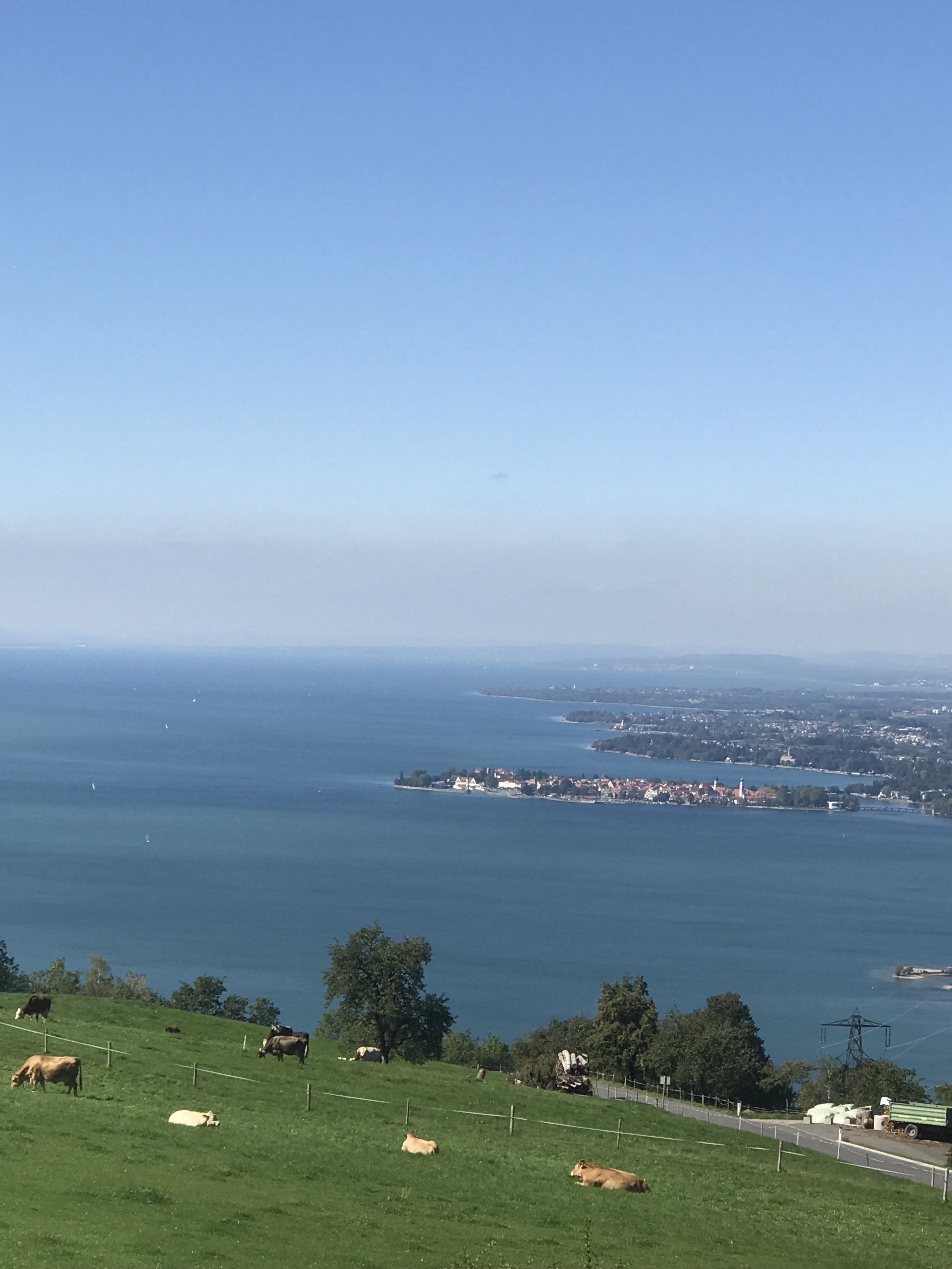 Austria-View of lake Constance from our hotel in the mountains