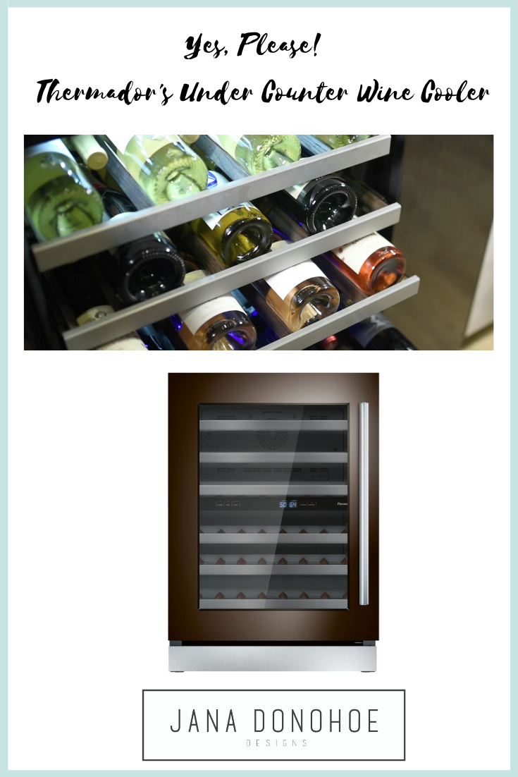 Thermador’s under counter wine coolers have dual zone wine storage with adjustable temperature zones which, for my clients that collect wines, is important.   I also like the full extension wine racks and the LED theatre interior lighting that allow…