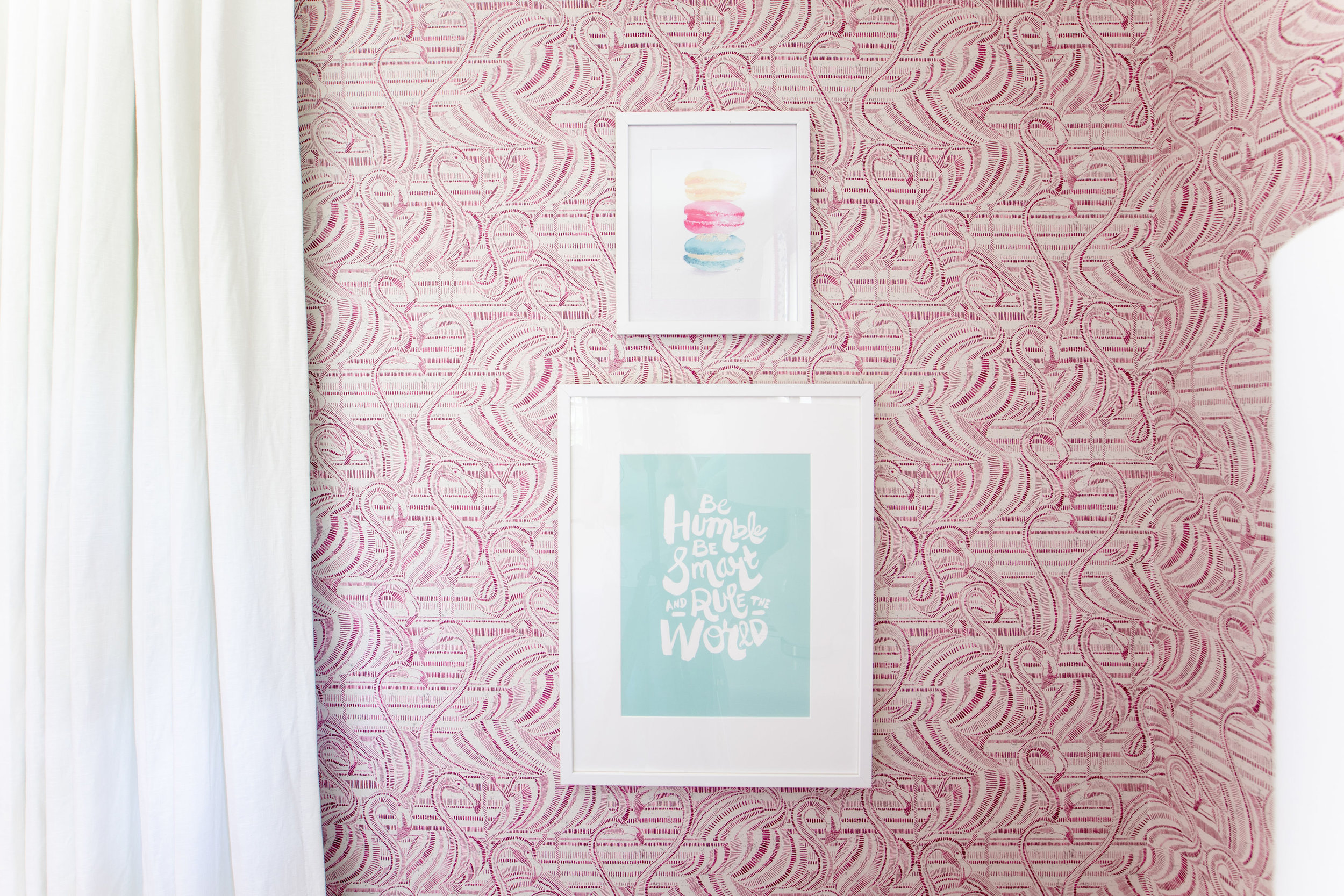flamingo wallpaper with art