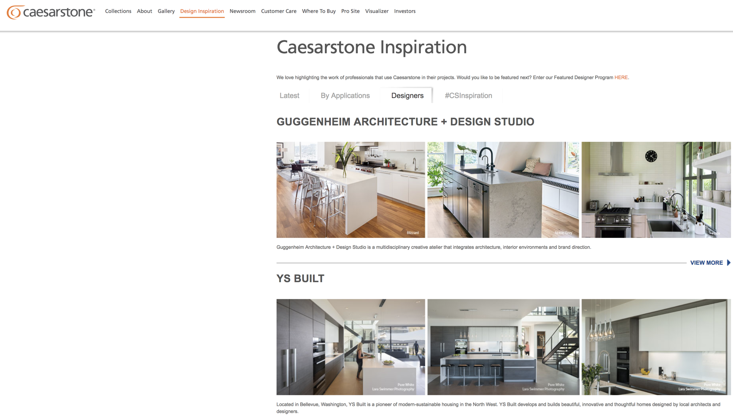 Caesarstone supports interior designers